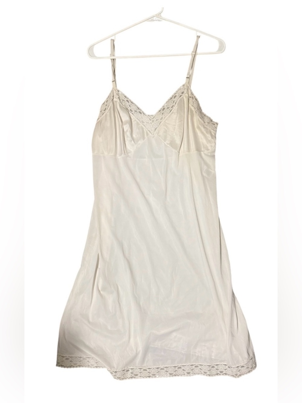 Women's Lace Trim Slip Dress - Ivory